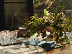 Discount Coyuchi Aurora Print Napkins, Set of 4 Natural w/Surf