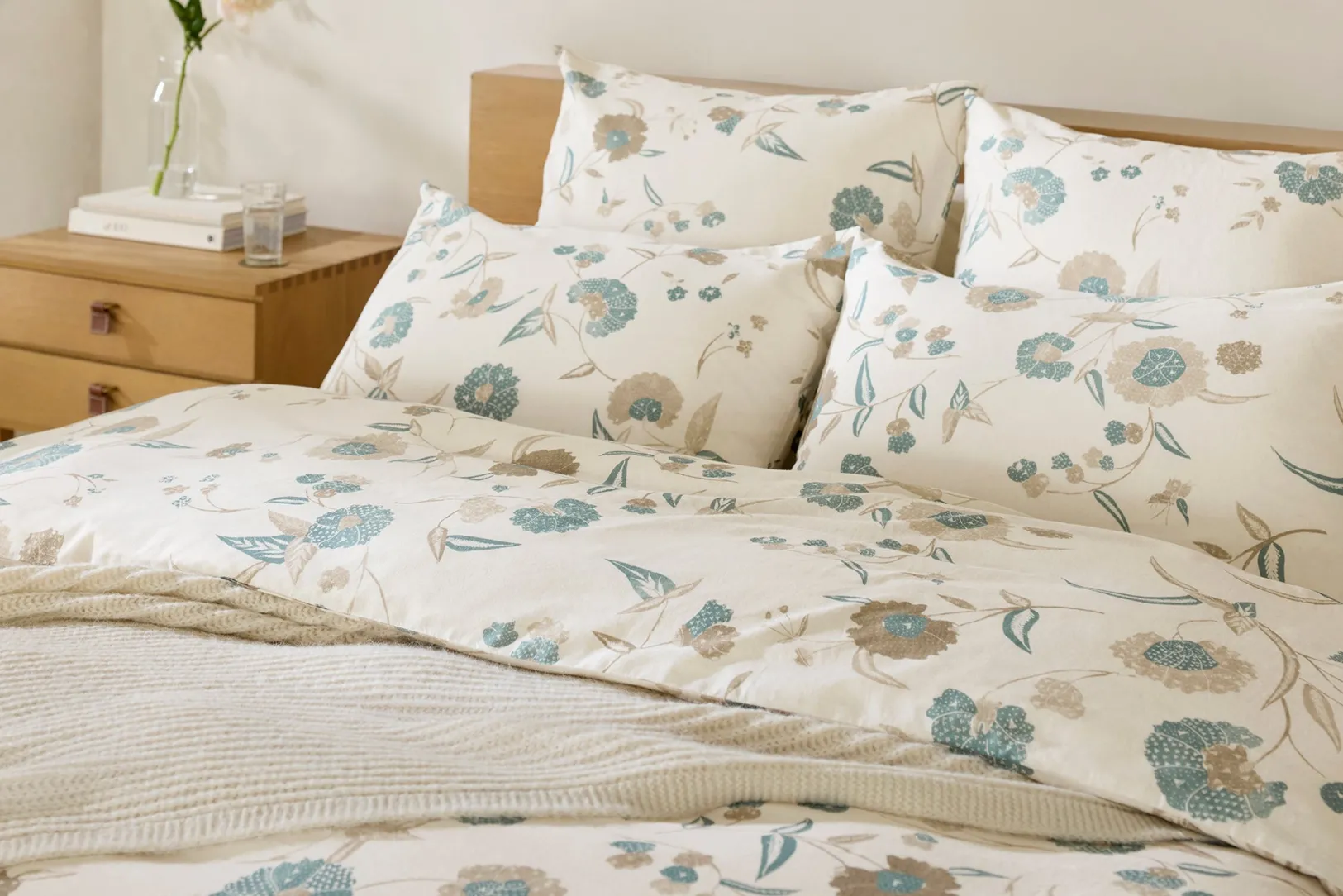 Outlet Coyuchi Aurora Print Sham Natural w/Surf