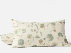 Outlet Coyuchi Aurora Print Sham Natural w/Surf