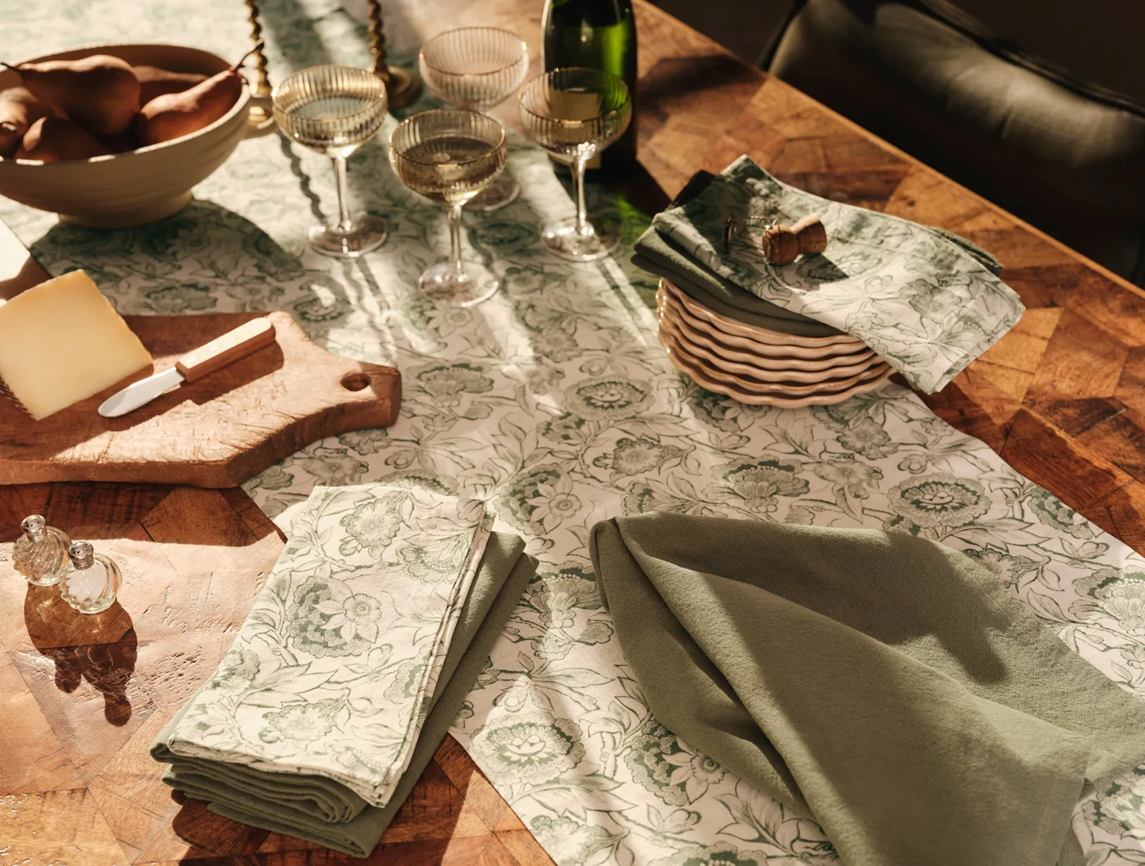 Hot Coyuchi Balboa Print Napkins, Set of 4 Pine