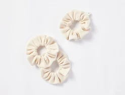 Discount Coyuchi Bare Organic Scrunchy, Set Of 3 Undyed