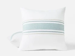 Discount Coyuchi Cabrillo Organic Sham Alpine White w/Tidal