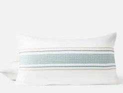 Discount Coyuchi Cabrillo Organic Sham Alpine White w/Tidal