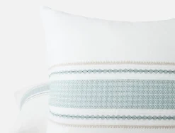 Discount Coyuchi Cabrillo Organic Sham Alpine White w/Tidal