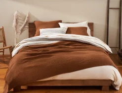 Sale Coyuchi Cascade Organic Matelasse Blanket