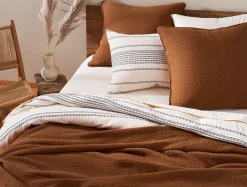 Sale Coyuchi Cascade Organic Matelasse Blanket