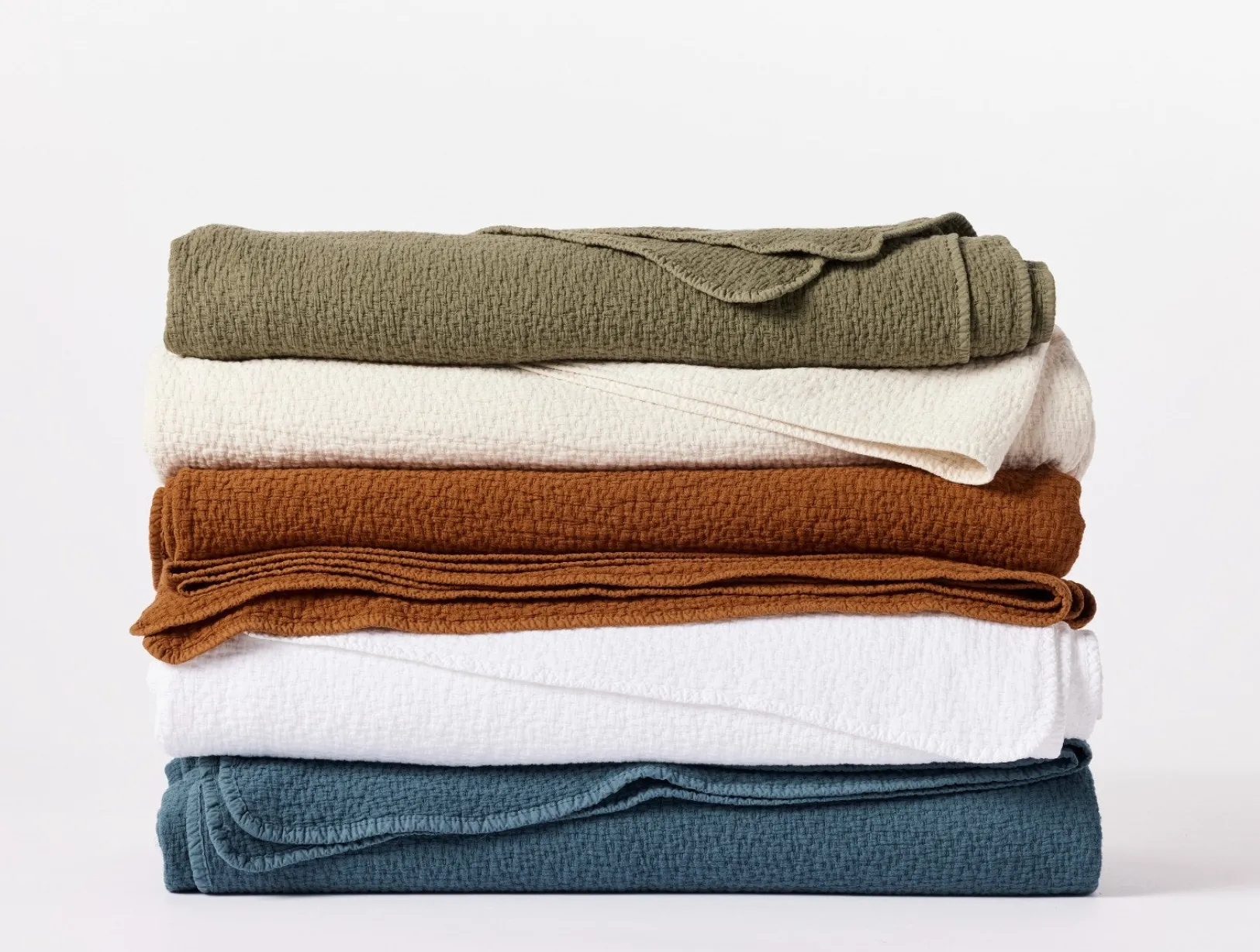Sale Coyuchi Cascade Organic Matelasse Blanket