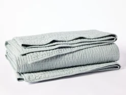 Online Coyuchi Channel Handstitched Organic Throw