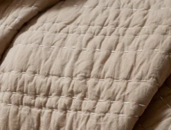 Online Coyuchi Channel Handstitched Organic Throw