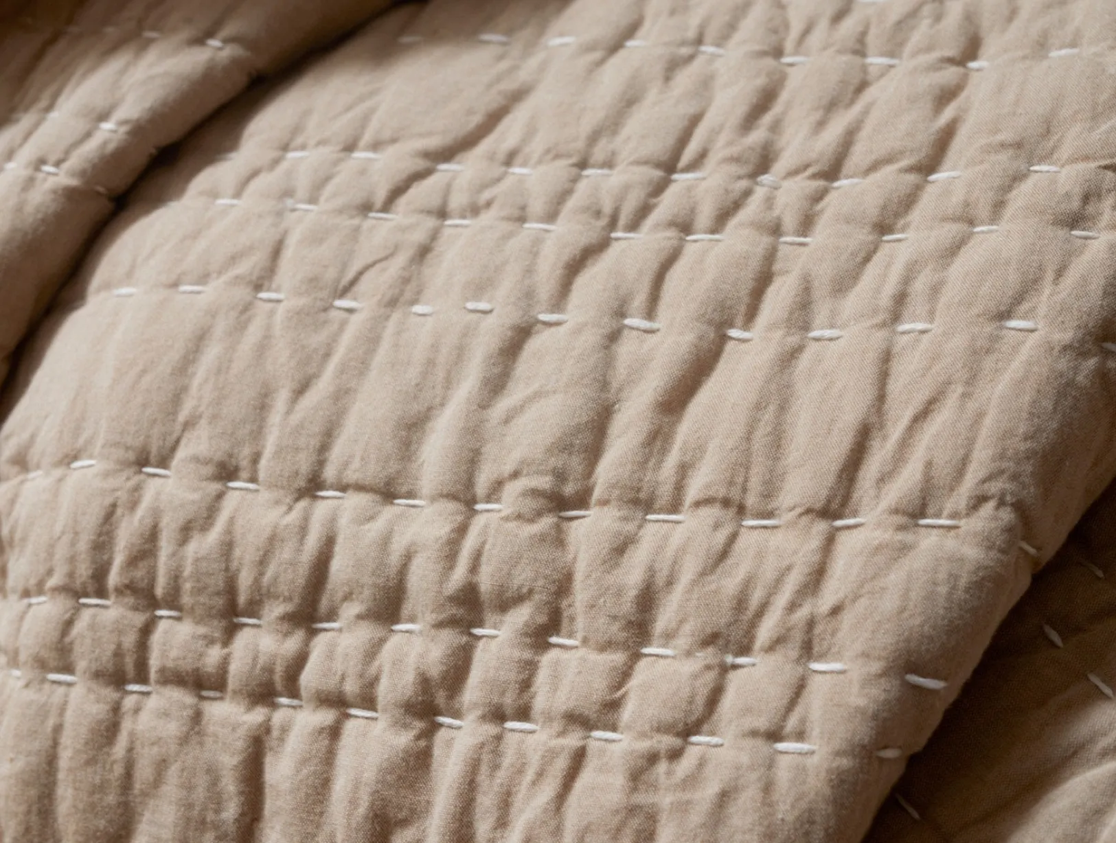 Online Coyuchi Channel Handstitched Organic Throw