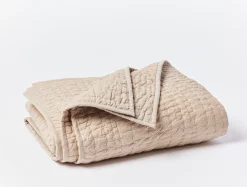 Online Coyuchi Channel Handstitched Organic Throw