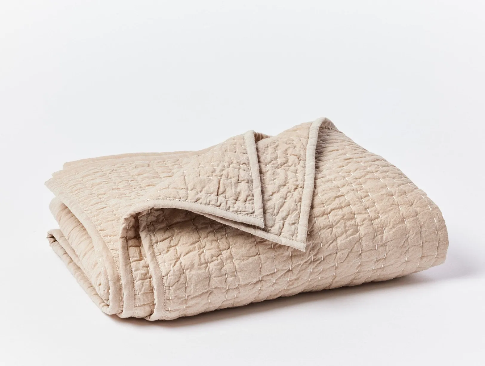 Online Coyuchi Channel Handstitched Organic Throw