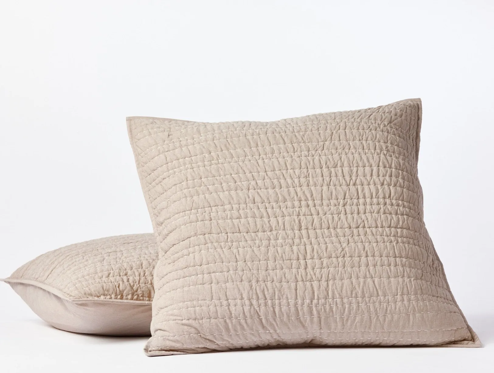 Online Coyuchi Channel Handstitched Organic Sham