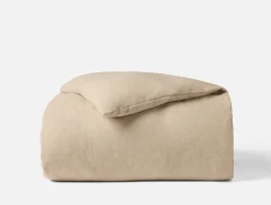Outlet Coyuchi Cloud Brushed™ Organic Flannel Heather Texture Duvet Cover