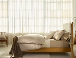 Outlet Coyuchi Cloud Brushed™ Organic Flannel Heather Texture Duvet Cover