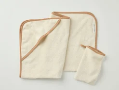 Hot Coyuchi Cloud Loom™ Organic Baby Hooded Towel and Bath Mitt Set
