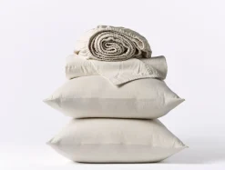 Discount Coyuchi Cloud Soft Organic Sateen Sheet Set Pale Gray