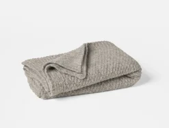 Best Coyuchi Cordillera Alpaca Cotton Knit Throw Gray Heather