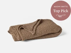 Online Coyuchi Cordillera Alpaca Cotton Knit Throw Camel Heather