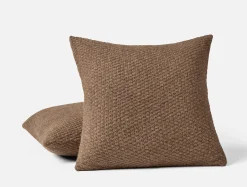 New Coyuchi Cordillera Alpaca Cotton Knit Decorative Pillow Camel Heather