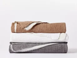 Clearance Coyuchi Cozy Cotton Organic Blanket Charcoal