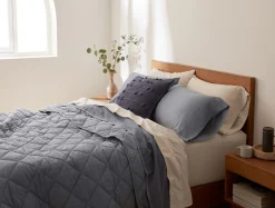 Outlet Coyuchi Diamond-Stitched Organic Cotton Comforter