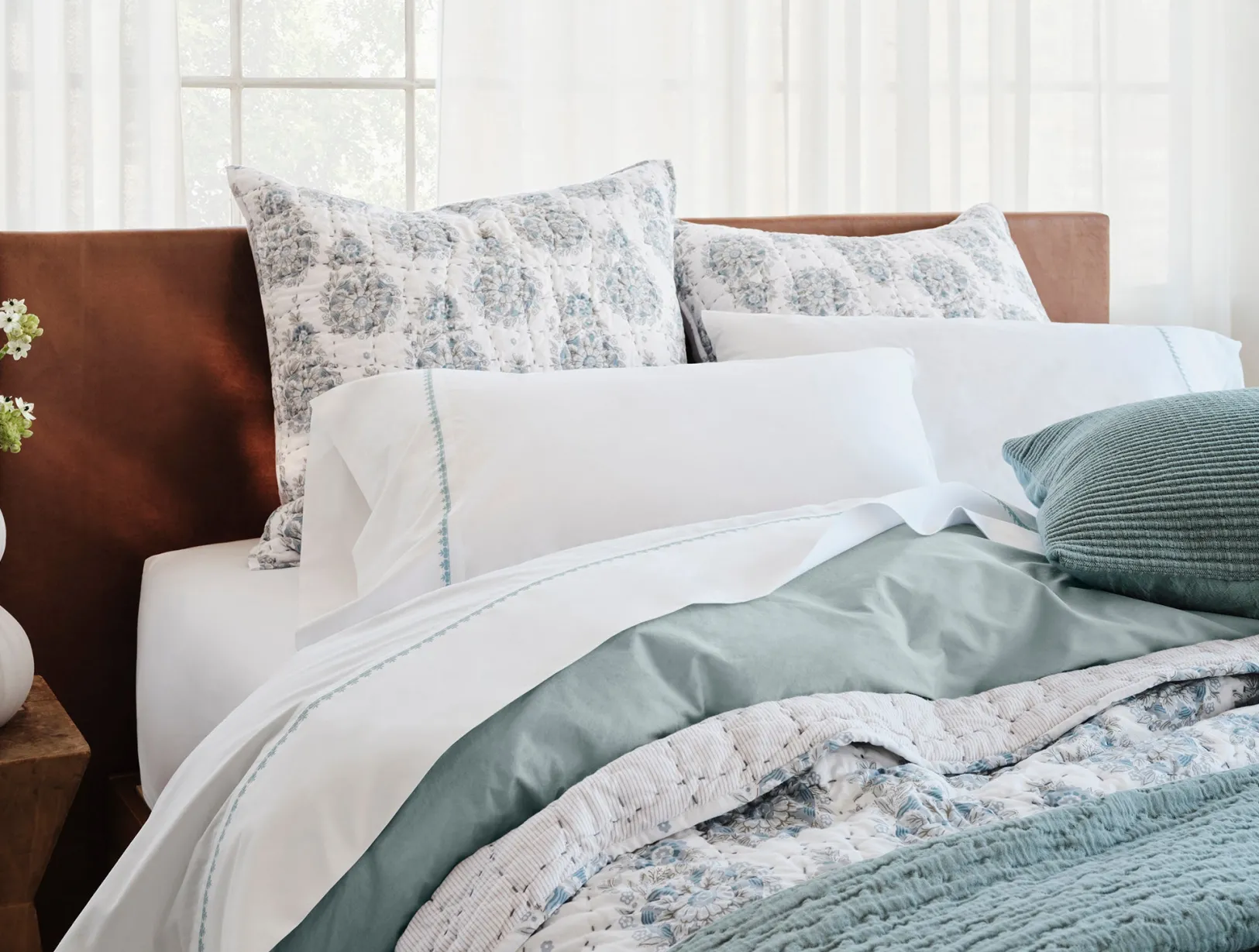 Best Coyuchi Flores Handstitched Organic Sham