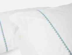 Fashion Coyuchi Floret Embroidered Organic Percale Pillowcases