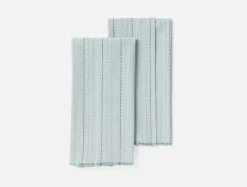 Hot Coyuchi Fringe Stripe Organic Hand Towel, Set Of 2 Tidal Chambray