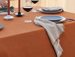 Best Coyuchi Fringe Stripe Organic Napkins, Set of 4