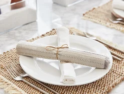 Best Coyuchi Fringe Stripe Organic Napkins, Set of 4
