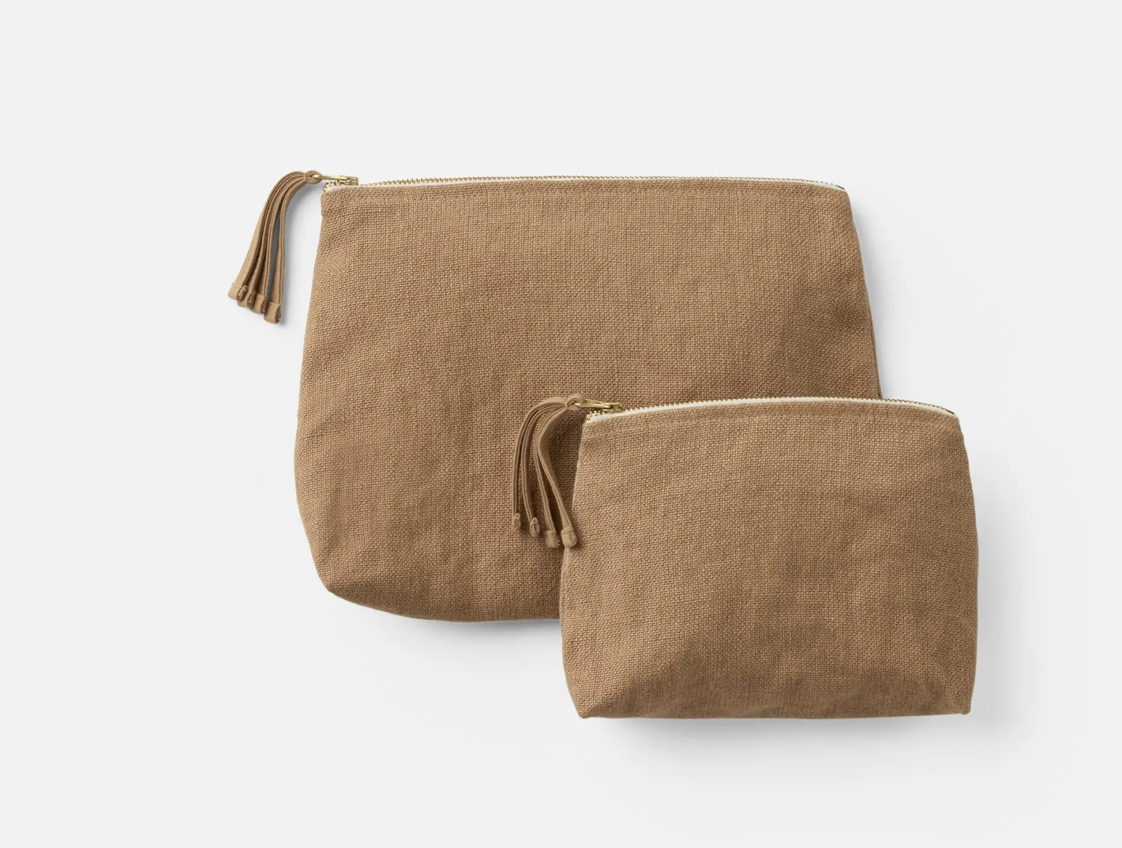 New Coyuchi Helena Organic Linen Pouch Set