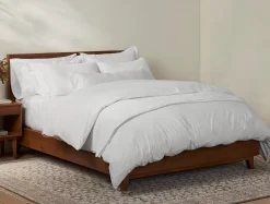 Hot Coyuchi Heritage Organic Percale Duvet Cover Alpine White