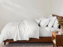 Hot Coyuchi Heritage Organic Percale Duvet Cover Alpine White