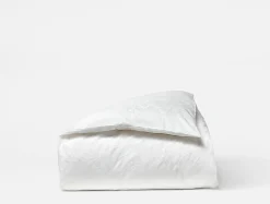 Best Coyuchi Heritage Organic Percale Jacquard Duvet Cover Alpine White