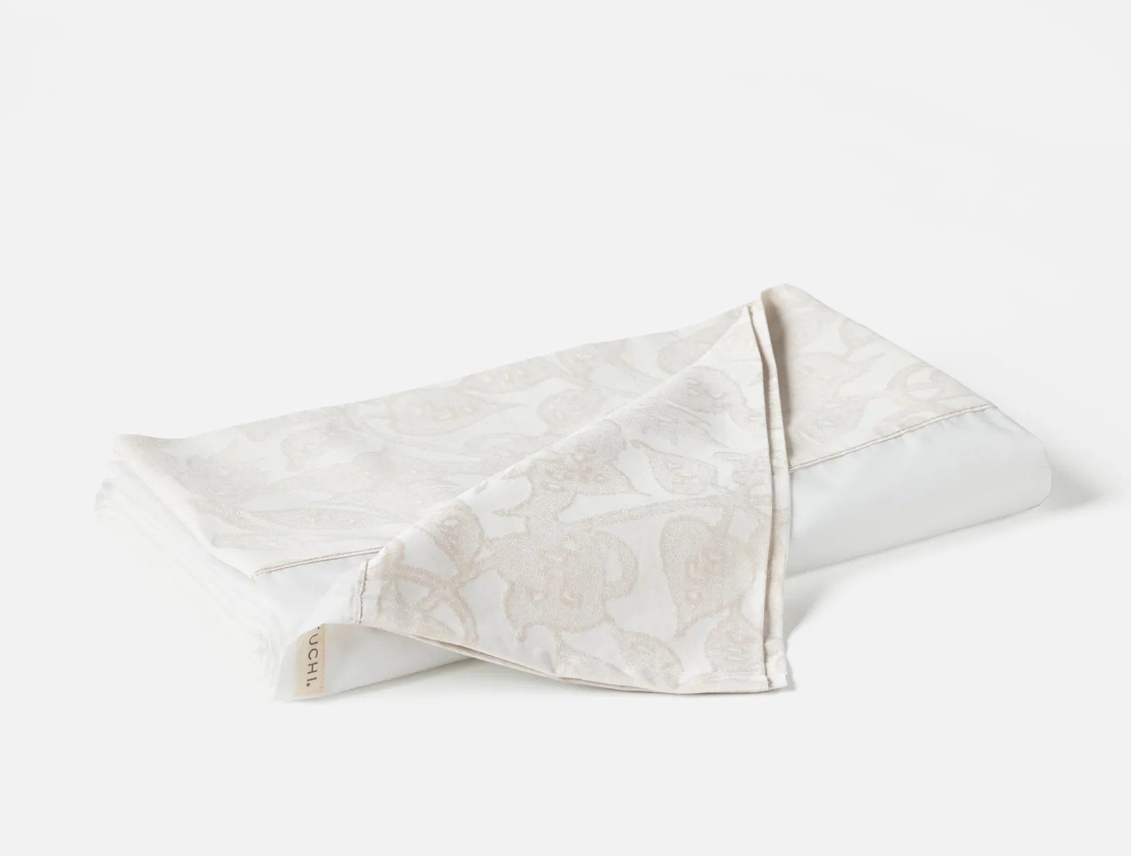 Online Coyuchi Heritage Organic Percale Jacquard Border Flat Sheet