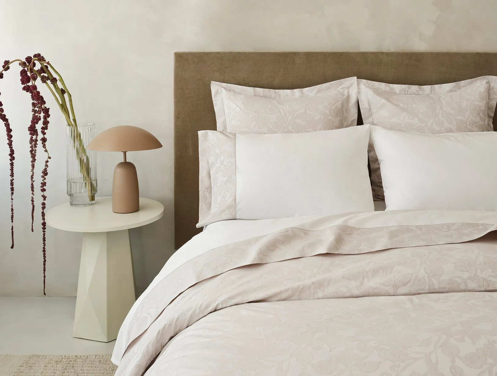 Online Coyuchi Heritage Organic Percale Jacquard Border Flat Sheet