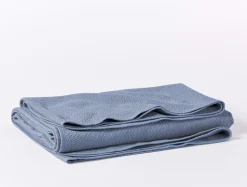 Discount Coyuchi Honeycomb Organic Blanket French Blue