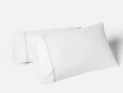 Online Coyuchi Landscape Embroidered Organic Pillowcases