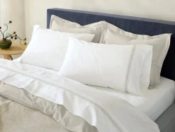 Online Coyuchi Landscape Embroidered Organic Pillowcases