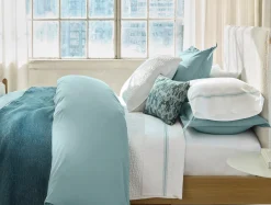Online Coyuchi Landscape Embroidered Organic Pillowcases