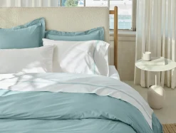 Online Coyuchi Landscape Embroidered Organic Pillowcases