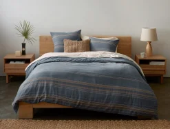 Hot Coyuchi Lobos Organic Sham Azure w/Indigo