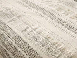 Sale Coyuchi Lost Coast Organic Duvet Cover Soft White w/Deep Graphite