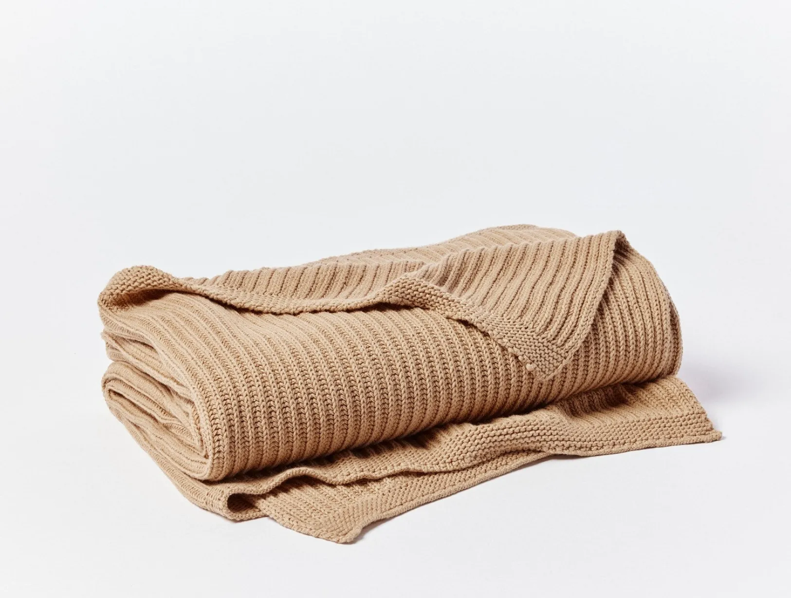 Outlet Coyuchi Madrone Organic Knit Throw Coyuchi Cotton