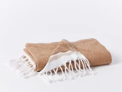 Clearance Coyuchi Mediterranean Organic Beach Towel Coyuchi Cotton w/Rust