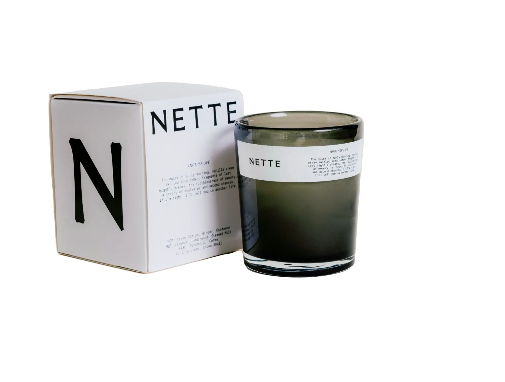 New Coyuchi Nette Candle 10 oz. Another Life Glass