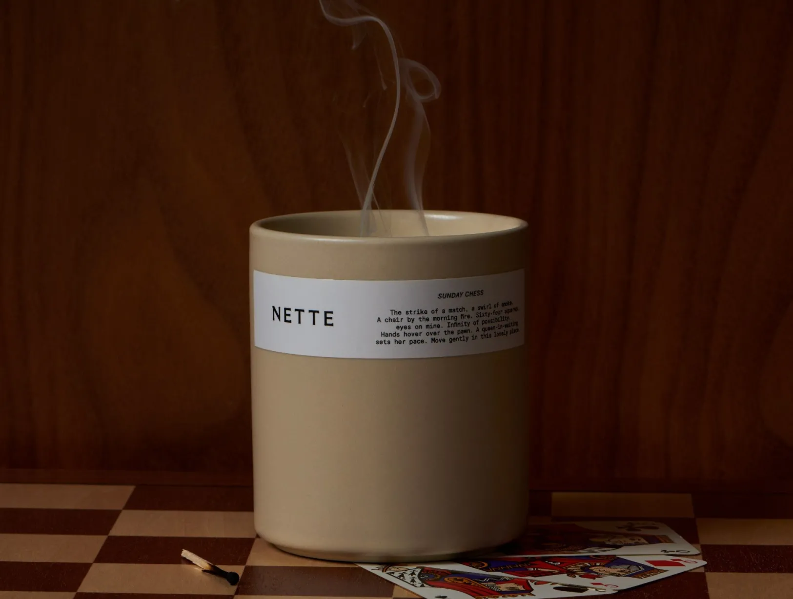 Hot Coyuchi Nette Candle 11 oz. Sunday Chess Ceramic