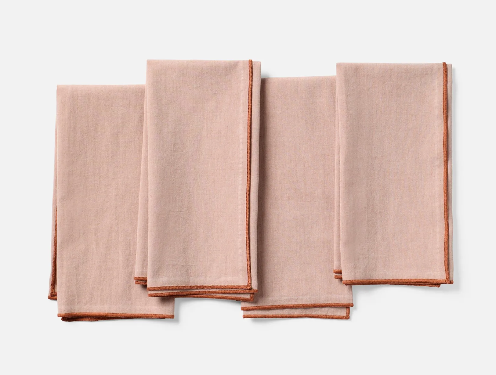 Fashion Coyuchi Organic Print Percale Napkins, Set of 4 Praline Chambray
