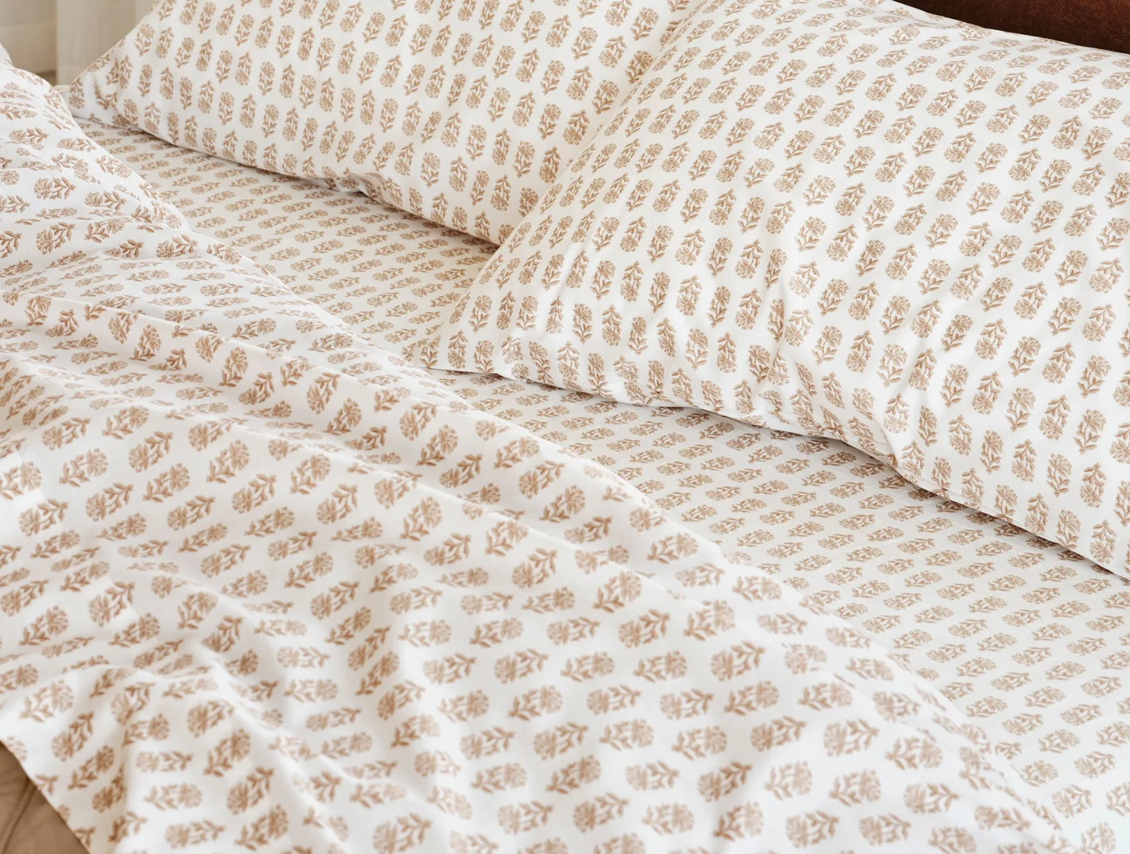 New Coyuchi Organic Print Percale Sheet Set